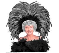 W WIDMANN MILANO Party Fashion - tocado de plumas Brasil, Samba, sombrero, tocado, accesorio, fiesta temática, carnaval