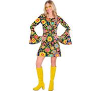 W WIDMANN MILANO Party Fashion - Traje 60s vestido, Hippie, Reggae, Flower Power, Disco Fever