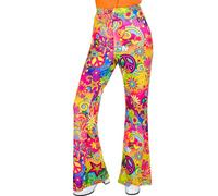 W WIDMANN MILANO Party Fashion - Traje 60s vestido, Hippie, Reggae, Flower Power, Disco Fever