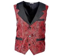 W WIDMANN MILANO Party Fashion - Traje chaleco jacquard retro, vampiro, steampunk, carnaval, Halloween