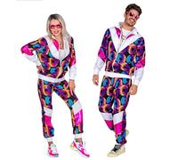 W WIDMANN MILANO Party Fashion - Traje chandal disco, traje años 80, jogging suit, estilo retro, traje mal gusto