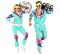 W WIDMANN MILANO Party Fashion - disfraz chandal, verde menta, traje años 80, jogging suit, traje mal gusto, disfraces disfraces