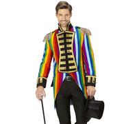 W WIDMANN MILANO Party Fashion - Traje de cola para desfile de disfraces, arco iris, CSD, director de circo, uniforme de guardia, payaso, showmen, carnaval