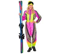 W WIDMANN MILANO Party Fashion - Traje de esquí para mujer, mono con cinturón, disfraz con estampado animal, para carnaval, après-ski y festivales