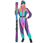 W WIDMANN MILANO Party Fashion - Traje de esquí para mujer, mono con cinturón, disfraz con estampado animal, para carnaval, après-ski y festivales
