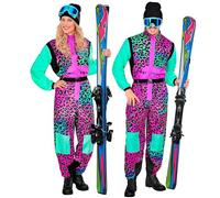 W WIDMANN MILANO Party Fashion - Traje de esquí para mujer y hombre, mono con cinturón, diseño retro para carnaval y fiestas après-ski