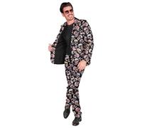 W WIDMANN MILANO Party Fashion - Traje de calavera, chaqueta y pantalón, brilla bajo luz ultravioleta, esqueleto, disfraz Halloween