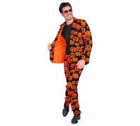 W WIDMANN MILANO Party Fashion - Traje de calabaza, chaqueta y pantalón, brilla bajo la luz ultravioleta, disfraz de Halloween