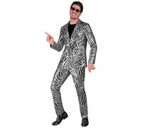 W WIDMANN MILANO Party Fashion - Traje de Fiesta para Hombre, Conjunto con Chaqueta y pantalón, Disfraz de los años 80 para Carnaval y Festivales