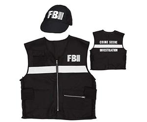 W WIDMANN MILANO Party Fashion - Traje de investigador del FBI en la escena del crimen, SWAT, agente secreto, disfraz de carnaval