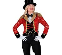 W WIDMANN MILANO Party Fashion - Frac de directora de circo para mujer, disfraz de corista con lentejuelas, uniforme para carnaval