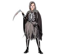 W WIDMANN MILANO Party Fashion - Traje de niño esqueleto, vestido, Grim Reaper, disfraz de Halloween