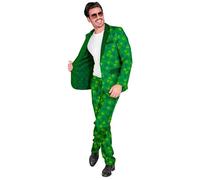 W WIDMANN MILANO Party Fashion - Traje de San Patricio para hombre | Chaqueta y pantalones de estilo irlandés con motivo de trébol para el carnaval y fiestas temáticas