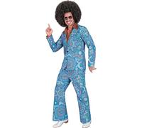 W WIDMANN MILANO Party Fashion - Traje disco, disfraz de hombre de los años 60, conjunto retro con chaqueta y pantalón para carnaval