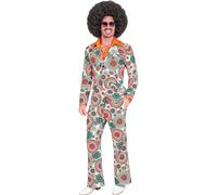 Widmann Traje Milano Party Fashion – Años 60, chaqueta y pantalón, Hippie, Flower Power Disco Fever