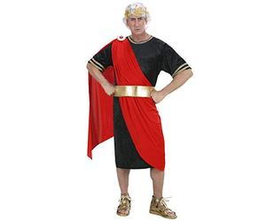 W WIDMANN MILANO Party Fashion - Traje Nero, túnica, cinturón, corona de laurel, romanos, griegos, Roma antigua, emperador, fiesta temática, carnaval