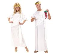 W WIDMANN MILANO Party Fashion - Traje toga, blanco, diosa griega / dios, romano, disfraces de carnaval