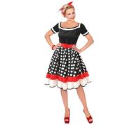 W WIDMANN MILANO Party Fashion - Disfraz moda años 50, vestido con enagua, rockabilly, rock'n'roll, disfraces carnaval
