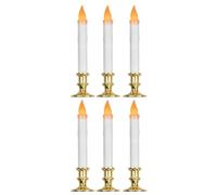 W WIDMANN MILANO Party Fashion - Velas LED parpadeantes con temporizador, 6 unidades, 23 cm, decoración para Halloween