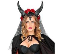 W WIDMANN MILANO Party Fashion - Velo de novia de diablo con cuernos