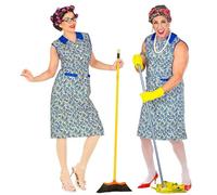 W WIDMANN MILANO Party Fashion - Traje de ama de casa, vestido, bata, camarera, señora de la limpieza, abuelita