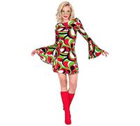 W WIDMANN MILANO Party Fashion - Vestido de los años 70 para mujer, con mangas acampanadas, disfraz para carnaval, festival, fiesta temática