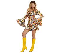 W WIDMANN MILANO Disfraz Vestido años 70 mujer Estampado circular mangas acampanadas para carnaval