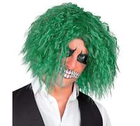 W WIDMANN MILANO Party Fashion - Peluca Killer Clown, verde o roja, pelo sintético, accesorio payaso de terror, disfraz Halloween