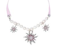 W WIDMANN Sancto Edelweiss - Collar para Mujer, diseño de bávaro, Color Rosa