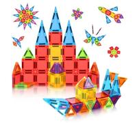 W Wise Block Bloques de Construcción Magnéticos, Mini Stem construcciones magneticas Juguetes para 3 4 5 6 7 8 años niño niña 32 Piezas