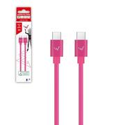 W Wonder Full Power - Cable USB-C a USB-C (2 m), Color Rosa