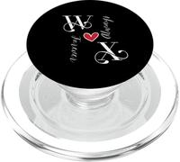 W & X - Iniciales para parejas, boda, aniversario, Mr & Mrs PopSockets PopGrip para MagSafe