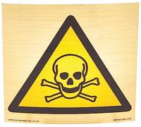 W016 Warning: Toxic Material Señal - 100 x 100 mm - S10