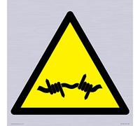 W033 - Señal de alambre de púas (300 x 300 mm, S30)