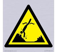 W049 - Señal de advertencia para objetos sumergidos, 100 x 100 mm, S10