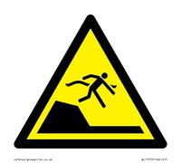 W050 - Señal de advertencia repentina en piscinas o de ocio, 100 x 100 mm, S10