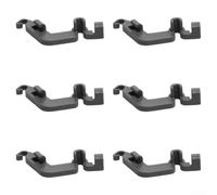 W10082853 Clip giratorio de plástico PC para reparación de escurreplatos | Paquete de 6 piezas de repuesto de color gris, material de PC, se adapta exactamente a W10082853, fácil reparación DIY