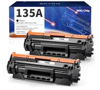 W1350A Tóner Compatible para HP 135X W1350X 135A W1350A para HP LaserJet m209dw m209dw MFP m234dw m234dw M234dwn m234sdw m234sdn m234 m209(2X 135A Negro, con Chip)