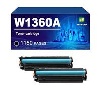 W1360A Cartucho De Tóner Compatible para HP LaserJet MFP M236sdw, MFP M236dw, M236sdn Y M236d. para HP LaserJet M211d Y M211dw Impresoras,Black-2 Pack
