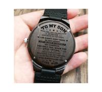 (W1817)W1800-2 Para mi hijo: Te amo por siempre, reloj de madera grabado, reloj de pulsera de lujo para
