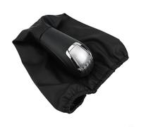 W203 S203 - Pomo de palanca de cambios y cubierta de maletero, mango de cuero negro para cambio de transmisión manual con agarre ergonómico para reemplazo interior de coche