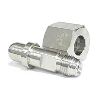 W21.8 Right Hand Female To 1/4" NPT VCR Male 1/4" Tube Auto Weld 3mm 6mm 1/8" 1/4" SUS316L Connector Pipe Fitting(W21.8RHF-1l4 VCRM)