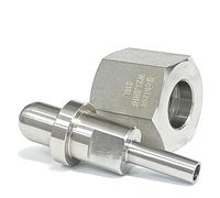 W21.8 Right Hand Female To 1/4" NPT VCR Male 1/4" Tube Auto Weld 3mm 6mm 1/8" 1/4" SUS316L Connector Pipe Fitting(W21.8RHF-1l4 Weld)