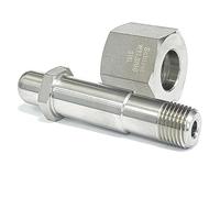 W21.8 Right Hand Female To 1/4" NPT VCR Male 1/4" Tube Auto Weld 3mm 6mm 1/8" 1/4" SUS316L Connector Pipe Fitting(W21.8RHF-1l4 NPTM)