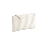 W253 - Bolsa de accesorios de algodón orgánico a rayas, diseño de rayas rojas, talla S, Rojo Stripe