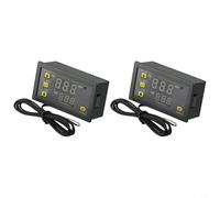 W3230 - Juego de controladores de temperatura digitales, 2 piezas, para uso de 5 V, 12 V, 24 V, incluye sonda de 10 K, ideal para HVAC y equipos sensibles a la temperatura (12 V)