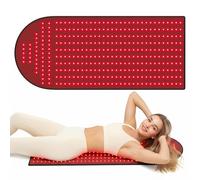 W350 - Tapete de terapia de luz roja para cuerpo, manta de terapia de luz roja de 36 x 16 pulgadas con cuero de primera calidad, 350 LED de longitud de onda dual de 660 nm y 850 nm de infrarrojo