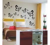 W521 Adhesivo Decorativo para Pared con diseño de Mariposas Pegatinas de Pared 20 pcs, Morado Lavanda, 20x20; 14x14; 9x9; 5x5 cm
