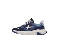 w6yz Zapatillas Deportivas de Ante y Tejido técnico, Blanco-Azul- 40