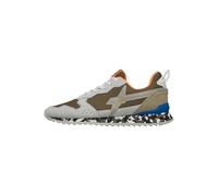 w6yz Zapatillas Deportivas de Tejido técnico y Ante, Blanco-Marrón 45